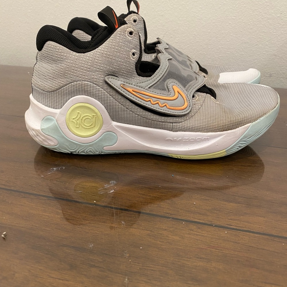 Nike Kids Gray and Orange Sneakers